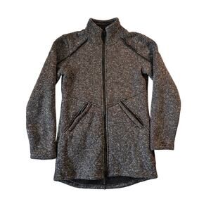 Avalanche jacket fleece-line size medium heathered gray full-zip longline